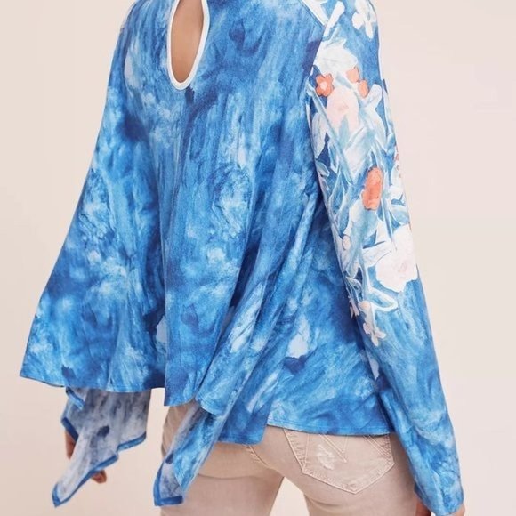 Anthropologie Blue Meadow Rue Top -- Medium - Picture 5 of 7